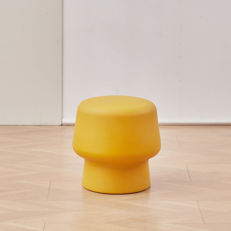 Contemporary Scandinavian PE Mushroom Round Low Stool Armless For Living Room