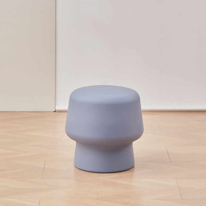 Contemporary Scandinavian PE Mushroom Round Low Stool Armless For Living Room