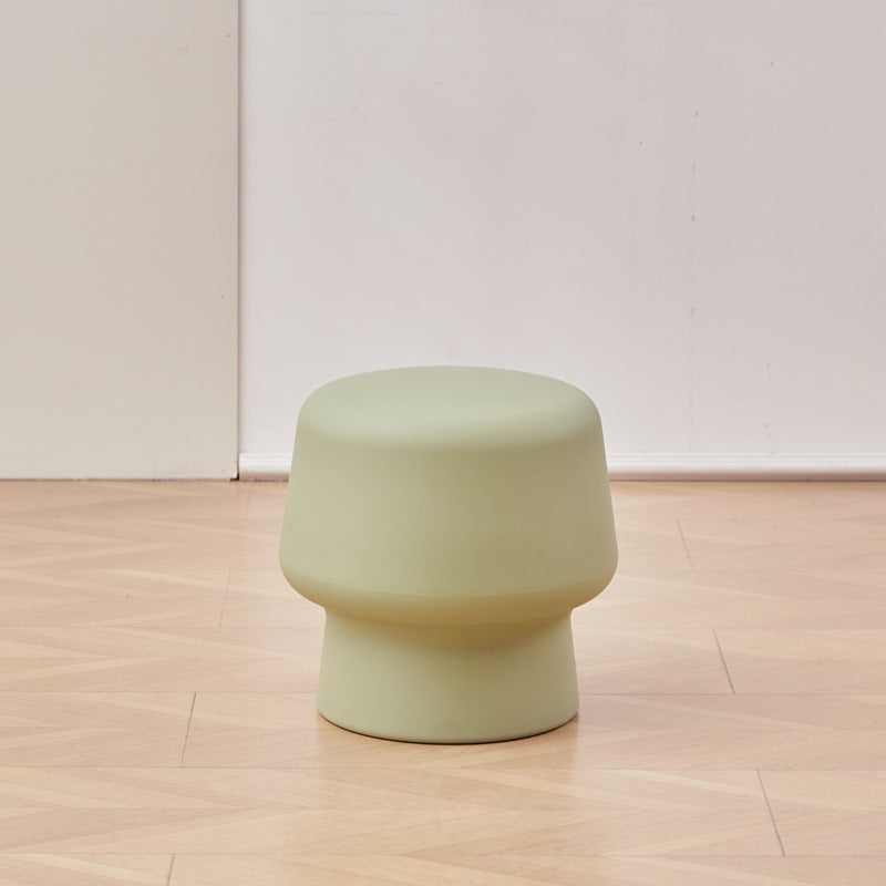 Contemporary Scandinavian PE Mushroom Round Low Stool Armless For Living Room