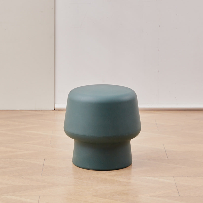 Contemporary Scandinavian PE Mushroom Round Low Stool Armless For Living Room