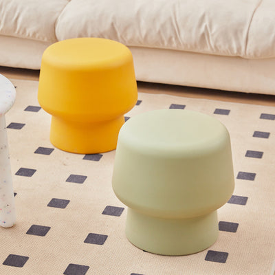 Contemporary Scandinavian PE Mushroom Round Low Stool Armless For Living Room