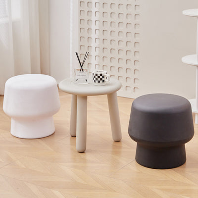 Contemporary Scandinavian PE Mushroom Round Low Stool Armless For Living Room