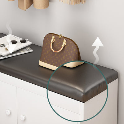Modern Minimalist MDF PU Leather Sponge Metal Rectangular Shoe Bench Armless For Entryways
