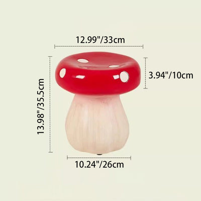 Modern Art Deco Resin Mushroom Low Stool Backless Armless For Living Room