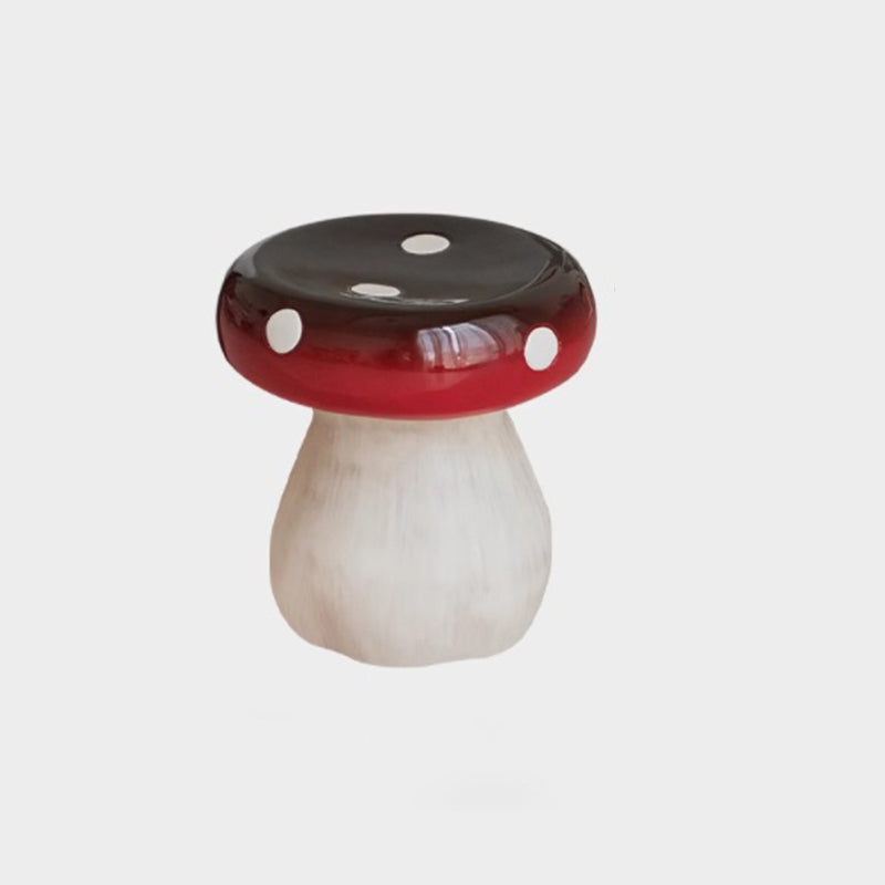 Modern Art Deco Resin Mushroom Low Stool Backless Armless For Living Room