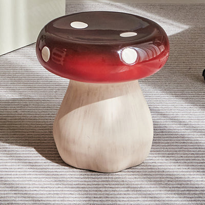 Modern Art Deco Resin Mushroom Low Stool Backless Armless For Living Room