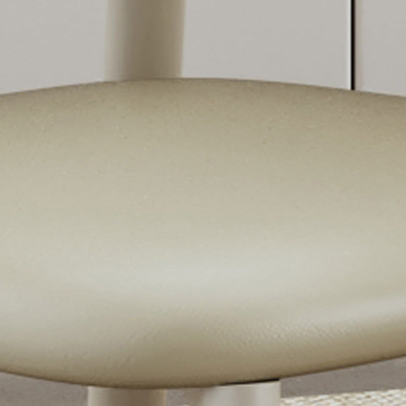 Zeitgenössischer skandinavischer quadratischer gebogener Leder-Metall-Esszimmerstuhl mit Rückenlehne für das Esszimmer 