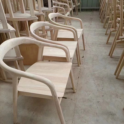 Traditioneller chinesischer gebogener quadratischer Lederstuhl aus Massivholz mit Rückenlehne und Armlehne für das Esszimmer 