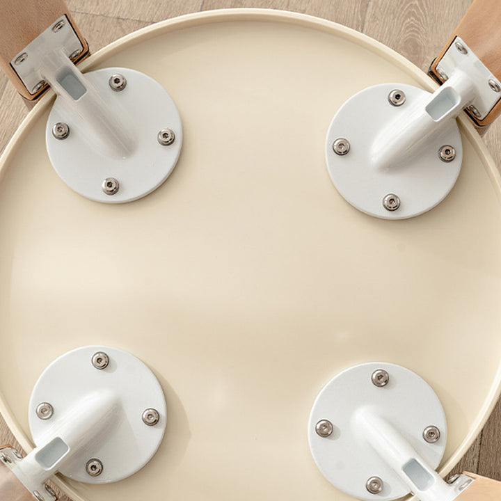 Moderner minimalistischer runder gebogener PC-Holz-Esszimmerstuhl Rückenlehne ohne Armlehnen für Esszimmer 