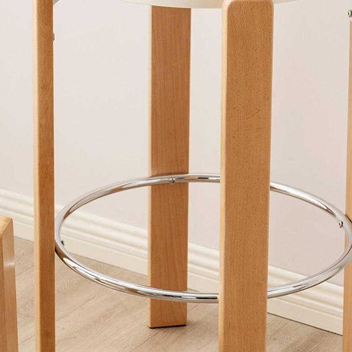 Moderner minimalistischer runder gebogener PC-Holz-Esszimmerstuhl Rückenlehne ohne Armlehnen für Esszimmer 