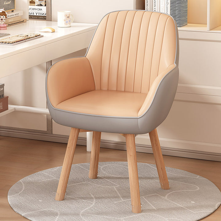 Taburete tocador moderno minimalista trapezoidal cuadrado de terciopelo, tela sintética y madera con respaldo y brazos para dormitorio 