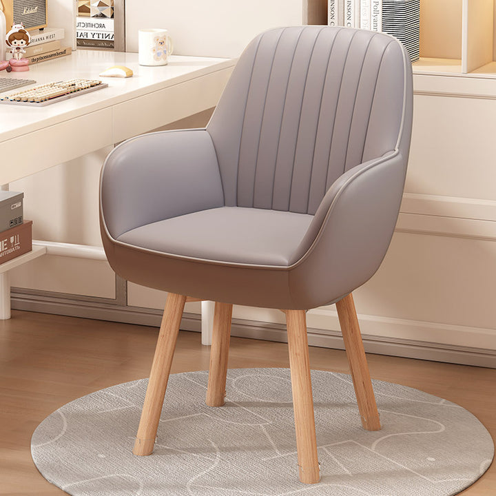 Taburete tocador moderno minimalista trapezoidal cuadrado de terciopelo, tela sintética y madera con respaldo y brazos para dormitorio 