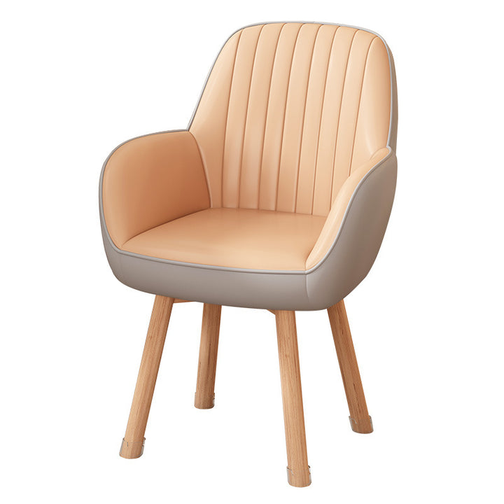 Taburete tocador moderno minimalista trapezoidal cuadrado de terciopelo, tela sintética y madera con respaldo y brazos para dormitorio 