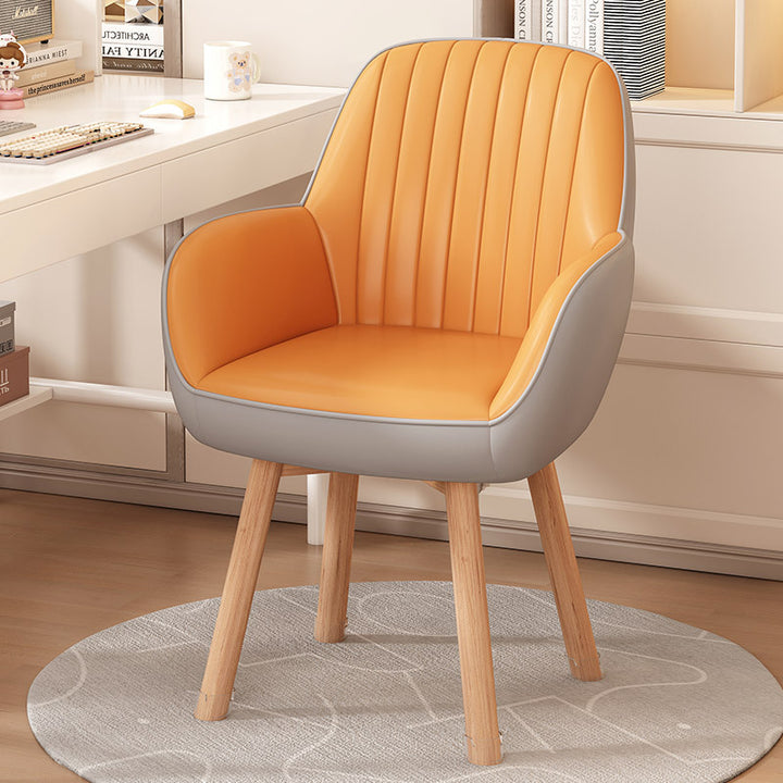 Taburete tocador moderno minimalista trapezoidal cuadrado de terciopelo, tela sintética y madera con respaldo y brazos para dormitorio 