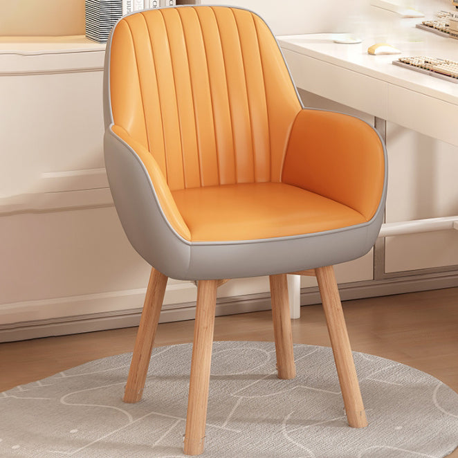 Taburete tocador moderno minimalista trapezoidal cuadrado de terciopelo, tela sintética y madera con respaldo y brazos para dormitorio 