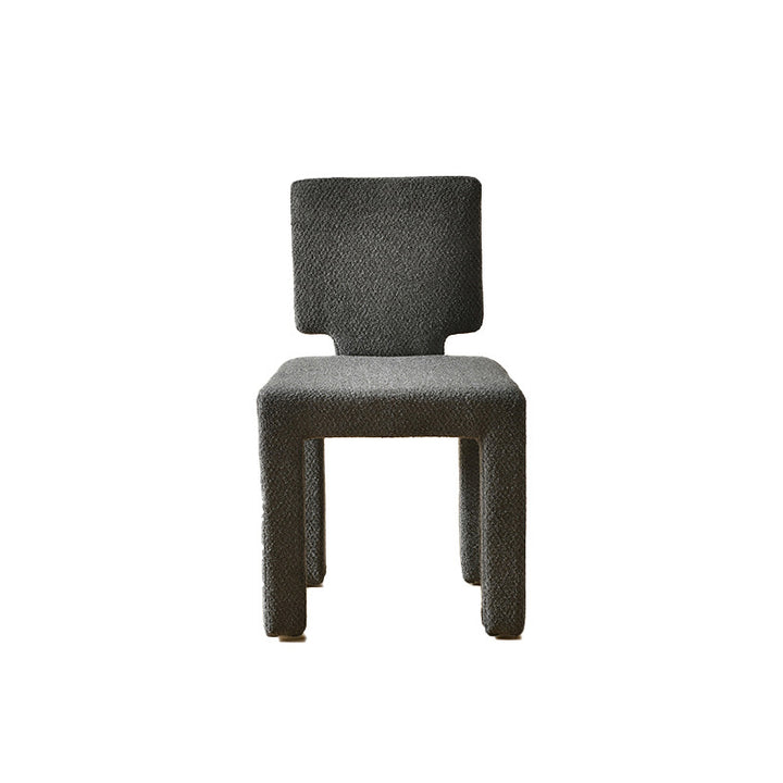 Contemporary Scandinavian Square Round Triangle Teddy Velvet Wood Dining Chair Backrest For Dining Room