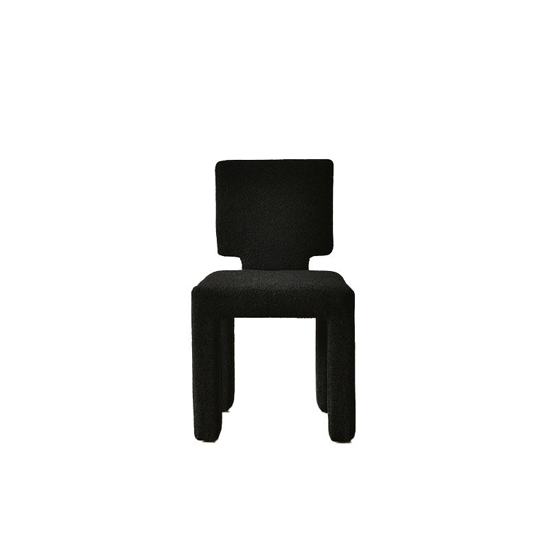 Contemporary Scandinavian Square Round Triangle Teddy Velvet Wood Dining Chair Backrest For Dining Room