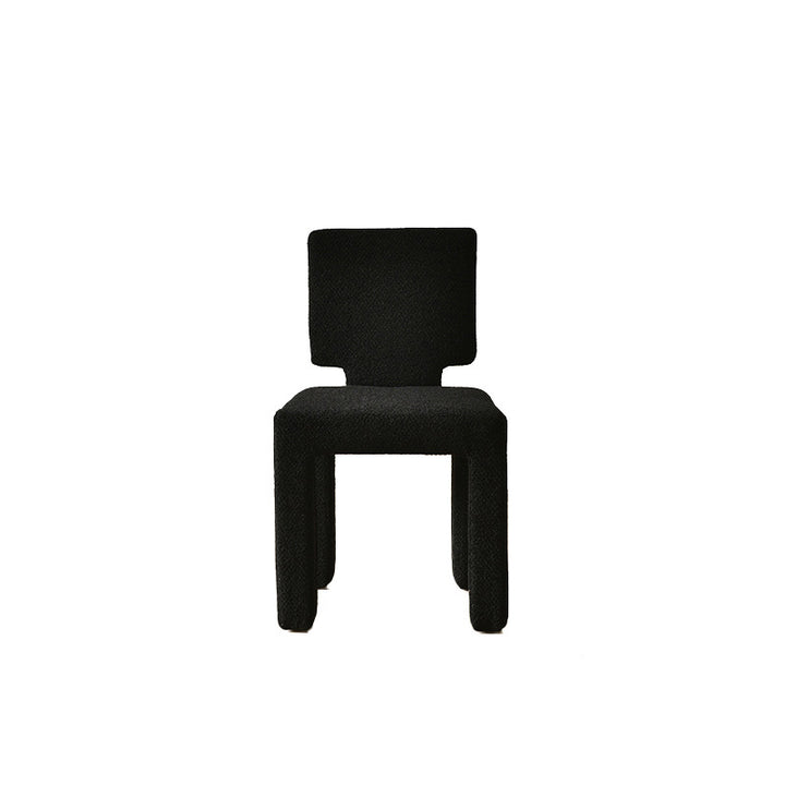 Contemporary Scandinavian Square Round Triangle Teddy Velvet Wood Dining Chair Backrest For Dining Room