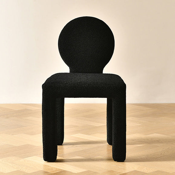 Contemporary Scandinavian Square Round Triangle Teddy Velvet Wood Dining Chair Backrest For Dining Room