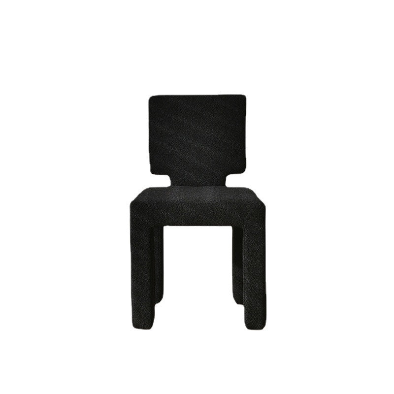Contemporary Scandinavian Square Round Triangle Teddy Velvet Wood Dining Chair Backrest For Dining Room