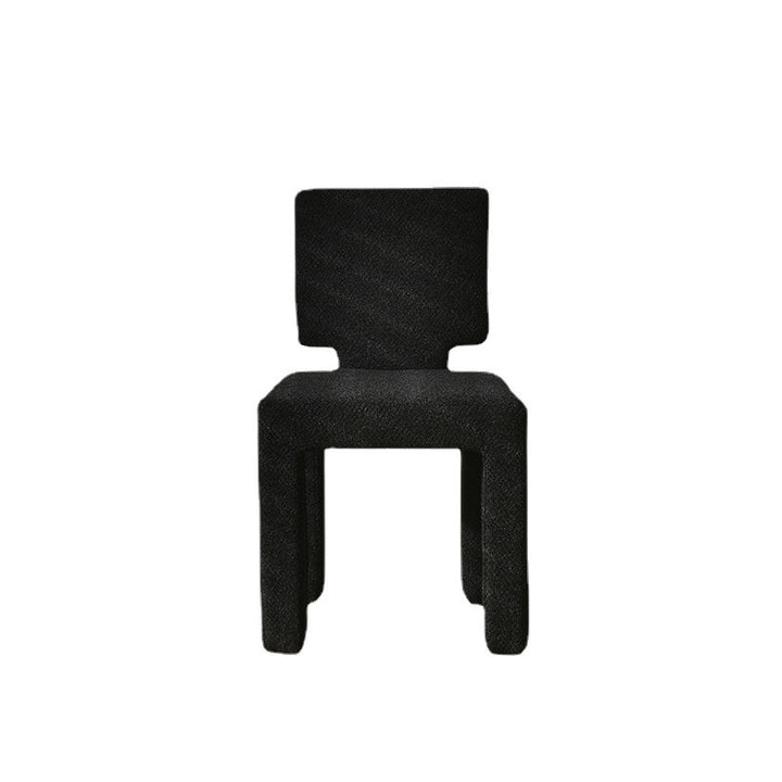 Contemporary Scandinavian Square Round Triangle Teddy Velvet Wood Dining Chair Backrest For Dining Room