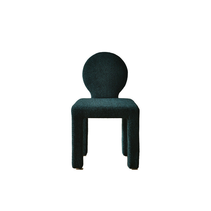 Contemporary Scandinavian Square Round Triangle Teddy Velvet Wood Dining Chair Backrest For Dining Room