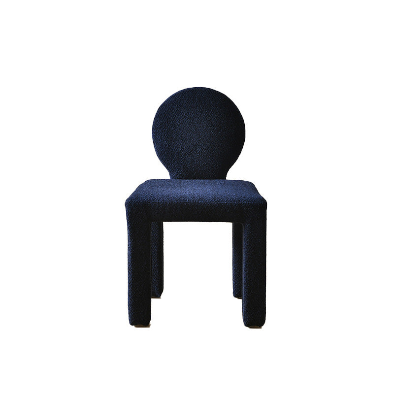 Contemporary Scandinavian Square Round Triangle Teddy Velvet Wood Dining Chair Backrest For Dining Room