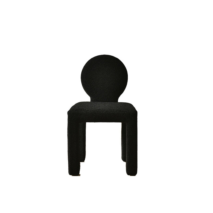 Contemporary Scandinavian Square Round Triangle Teddy Velvet Wood Dining Chair Backrest For Dining Room