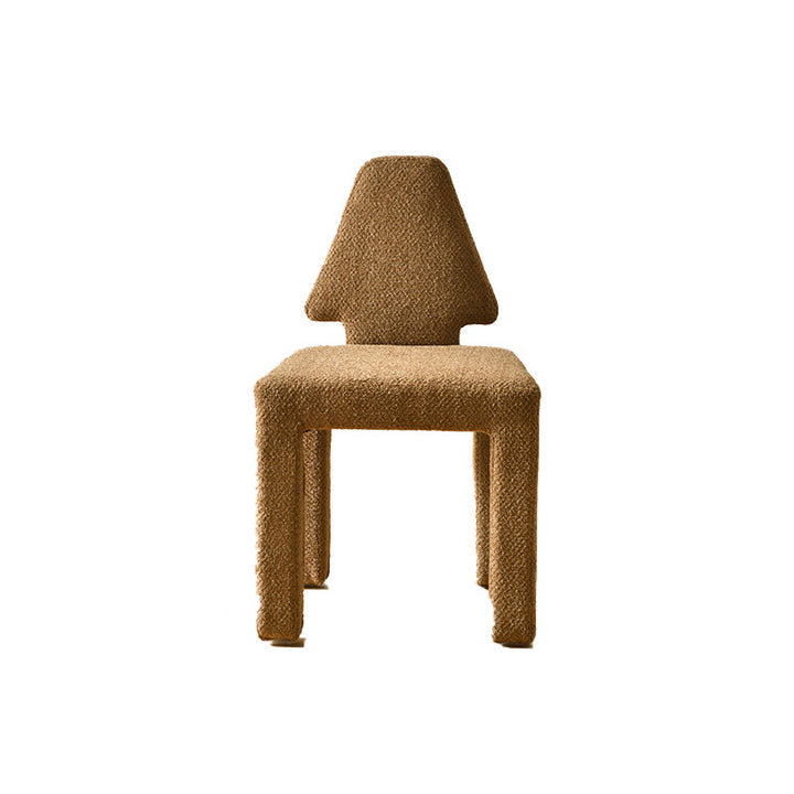 Contemporary Scandinavian Square Round Triangle Teddy Velvet Wood Dining Chair Backrest For Dining Room