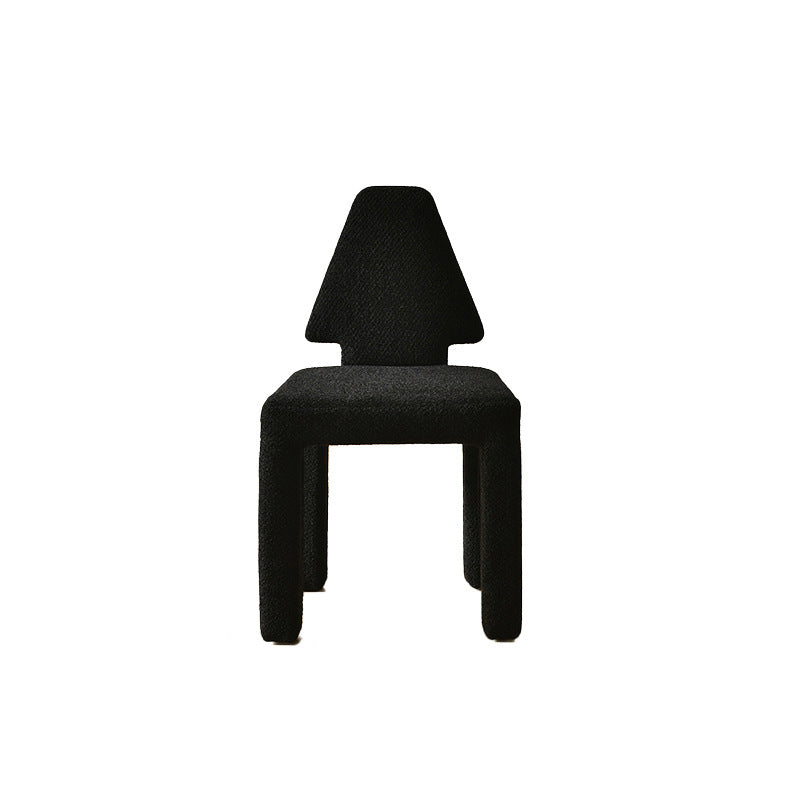 Contemporary Scandinavian Square Round Triangle Teddy Velvet Wood Dining Chair Backrest For Dining Room