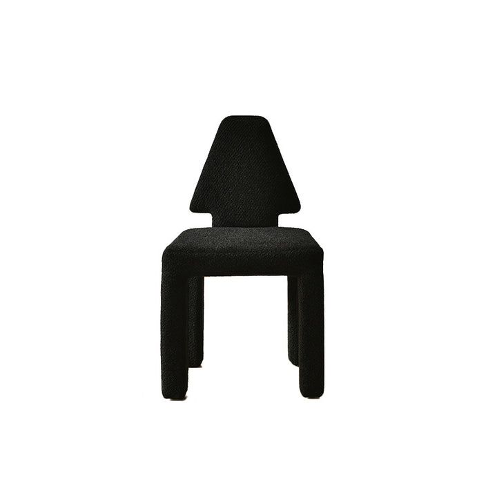Contemporary Scandinavian Square Round Triangle Teddy Velvet Wood Dining Chair Backrest For Dining Room