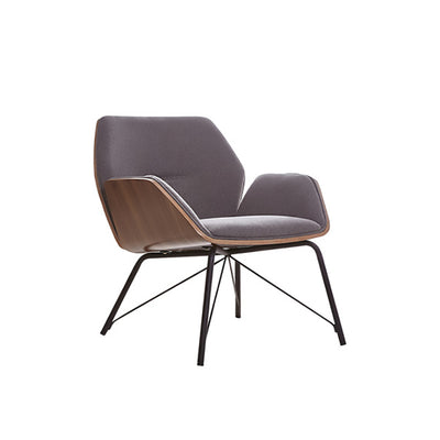 Contemporary Nordic Hexagonal Square Leather Wood Dining Chair Backrest Arm For Dining Room