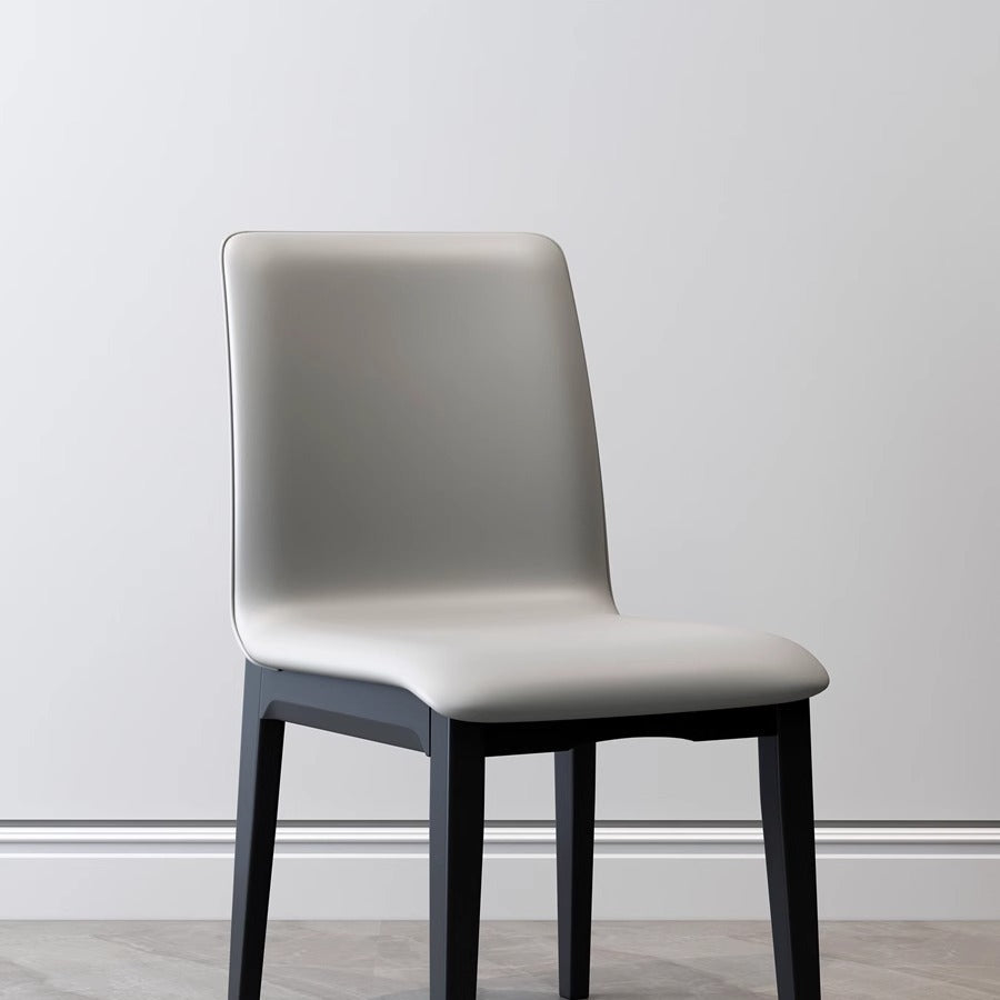 Modern Luxury Rectangle Square Synthetic Fabric Rubberwood Dining Chair Backrest Armless For Dining Room