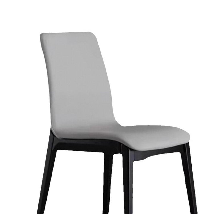 Modern Luxury Rectangle Square Synthetic Fabric Rubberwood Dining Chair Backrest Armless For Dining Room
