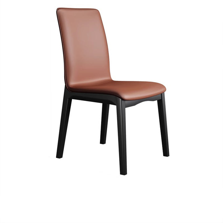 Modern Luxury Rectangle Square Synthetic Fabric Rubberwood Dining Chair Backrest Armless For Dining Room