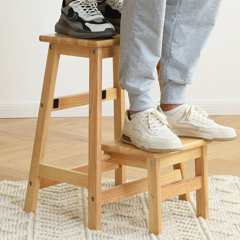 Moderner minimalistischer faltbarer quadratischer Trapez-Schemel aus Massivholz für das Wohnzimmer 