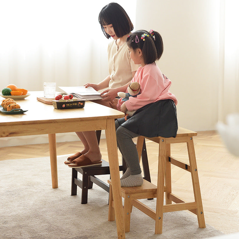 Moderner minimalistischer faltbarer quadratischer Trapez-Schemel aus Massivholz für das Wohnzimmer 