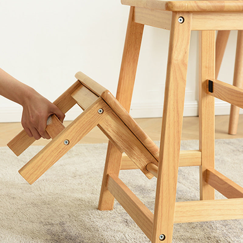Moderner minimalistischer faltbarer quadratischer Trapez-Schemel aus Massivholz für das Wohnzimmer 