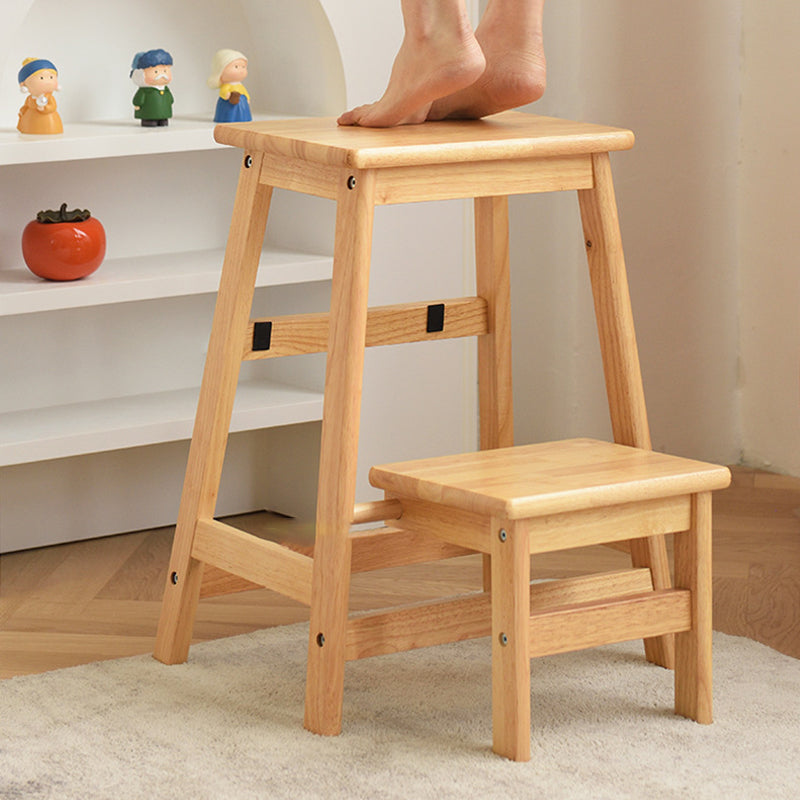 Moderner minimalistischer faltbarer quadratischer Trapez-Schemel aus Massivholz für das Wohnzimmer 