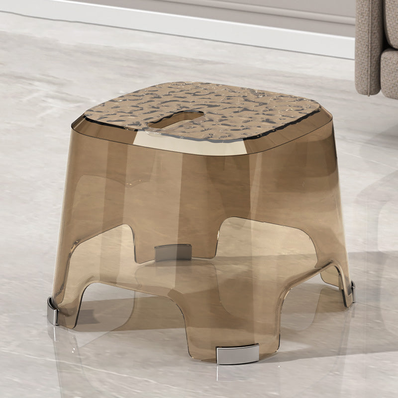 Tabouret bas carré anti-dérapant minimaliste moderne en PP pour salon 