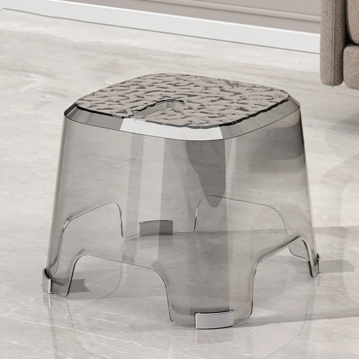 Tabouret bas carré anti-dérapant minimaliste moderne en PP pour salon 