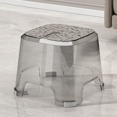 Modern Minimalist Anti-slip Square Corner PP Low Stool For Living Room