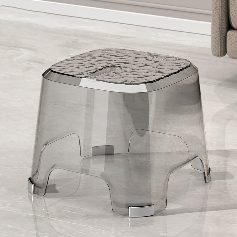 Modern Minimalist Anti-slip Square Corner PP Low Stool For Living Room