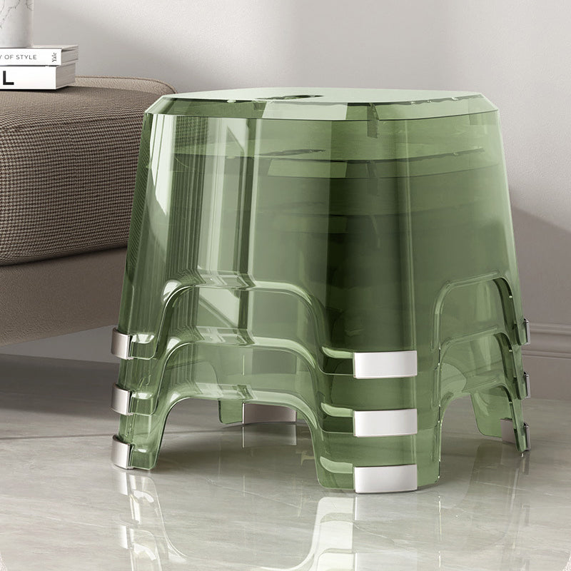 Tabouret bas carré anti-dérapant minimaliste moderne en PP pour salon 