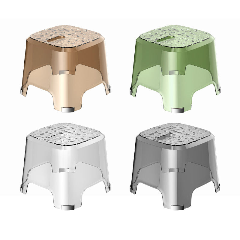 Modern Minimalist Anti-slip Square Corner PP Low Stool For Living Room