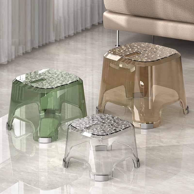 Tabouret bas carré anti-dérapant minimaliste moderne en PP pour salon 