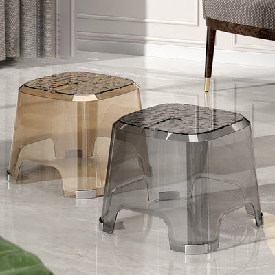 Modern Minimalist Anti-slip Square Corner PP Low Stool For Living Room