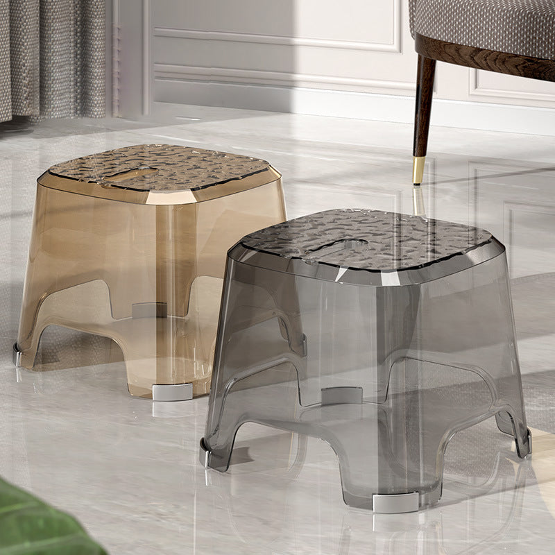 Modern Minimalist Anti-slip Square Corner PP Low Stool For Living Room