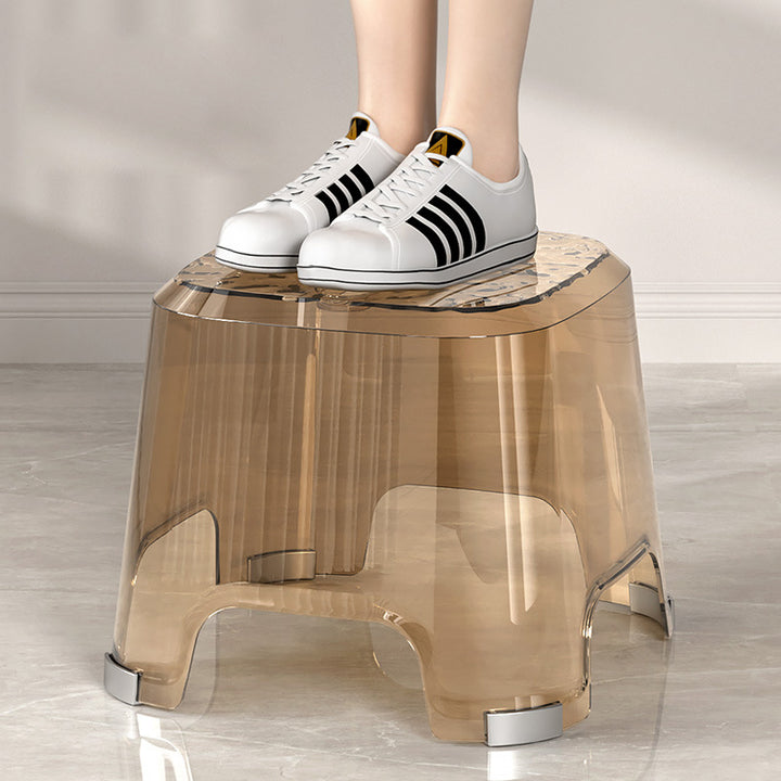 Tabouret bas carré anti-dérapant minimaliste moderne en PP pour salon 