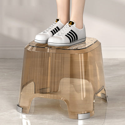 Modern Minimalist Anti-slip Square Corner PP Low Stool For Living Room
